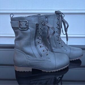 Dream Pairs Mission Size 5 Gray Lace-Up Ankle Boots